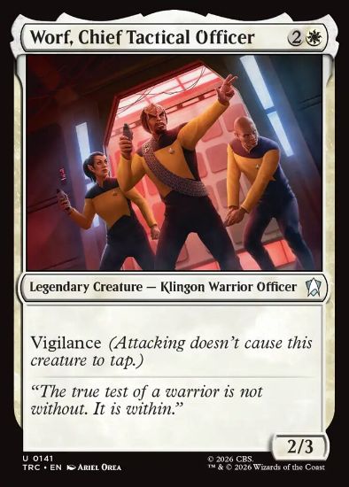 Picture of Worf, Chief Tactical Officer : Mint MTG Card : Star Trek Commander
